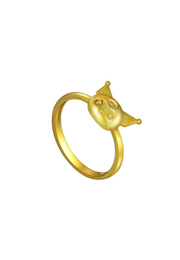 TOMEI X SANRIO Kuromi Head Ring, Yellow Gold 916 Cheap