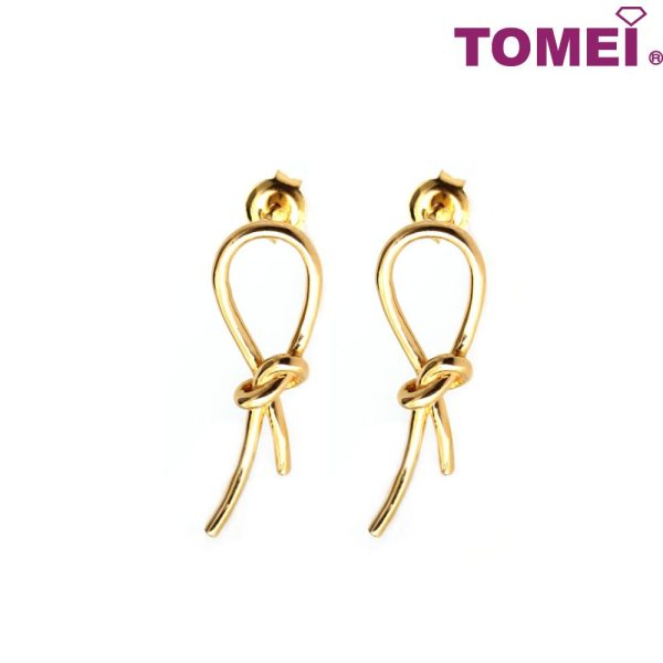 TOMEI Vignette of Daintiness with Chic Earrings, Yellow Gold 916 (9Q-YG1216E-1C) Cheap