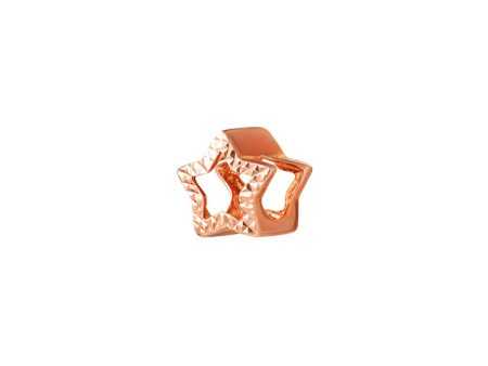 TOMEI Glittering Star Charm, Rose Gold 585 Fashion