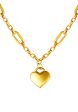 TOMEI Lusso Italia Chain Linked Heart Necklace, Yellow Gold 916 Sale