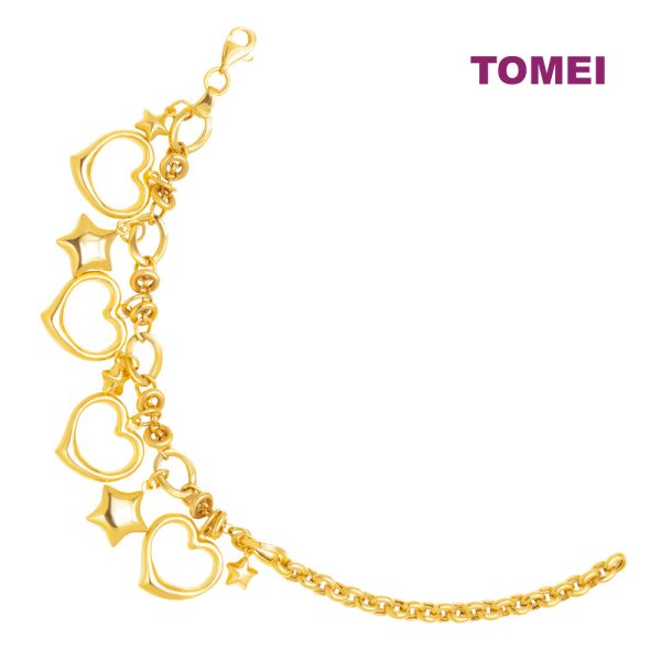 TOMEI Lusso Italia Love Bracelet, Yellow Gold 916 Sale