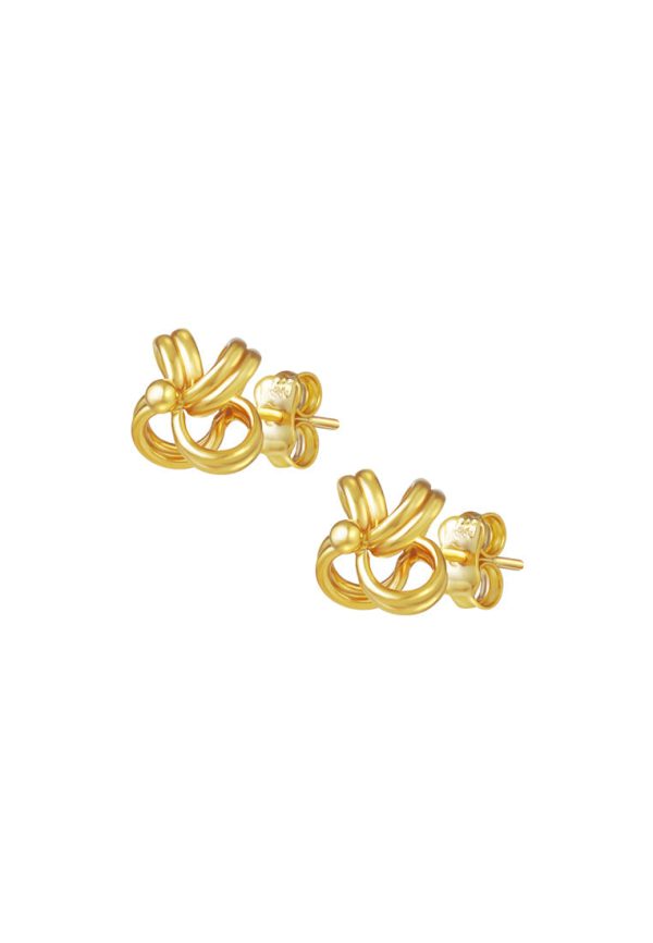 TOMEI Lusso Italia Knotted Flower Earrings, Yellow Gold 916 For Cheap