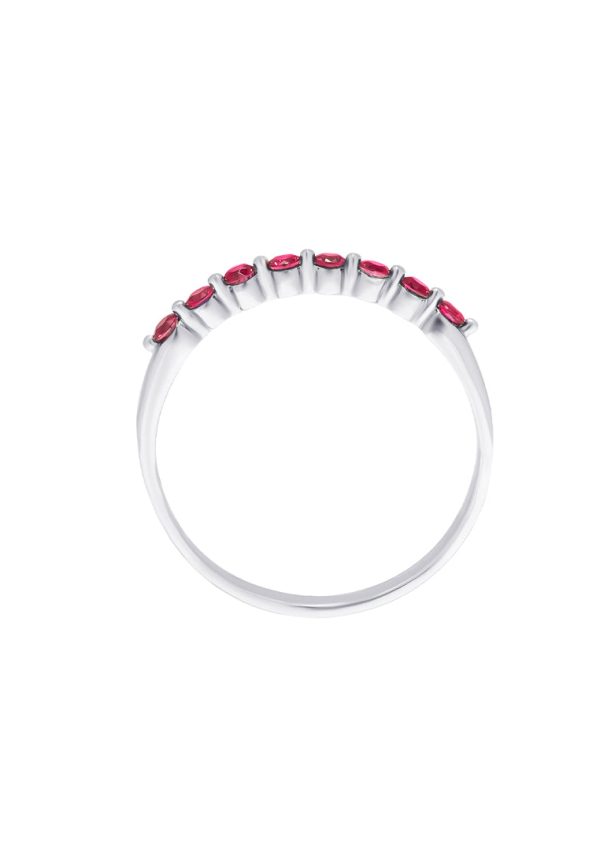 TOMEI Ruby Eternity Ring, White Gold 750 For Sale