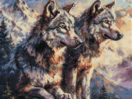 Wolf Pair - Diamond Painting Kit Cheap