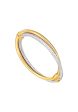 TOMEI Lusso Italia Dual-Tone Criss Cross Bangle, Yellow Gold 916 For Cheap