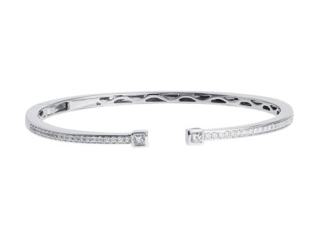 TOMEI Brilliance Collection Diamond Bangle, White Gold 750 Online now