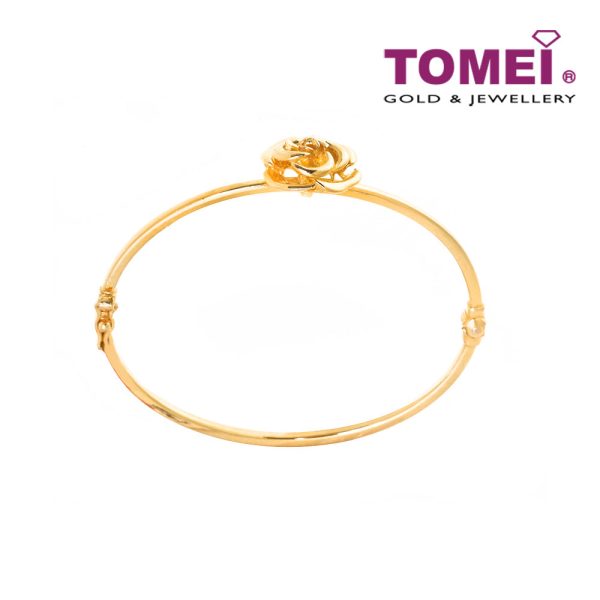 TOMEI Petal of Love Bangle, Yellow Gold 916 (WS-BK1489-1C) Supply