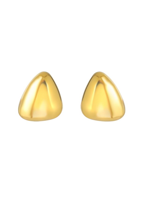 TOMEI Lusso Italia Triangular Earrings, Yellow Gold 916 Cheap