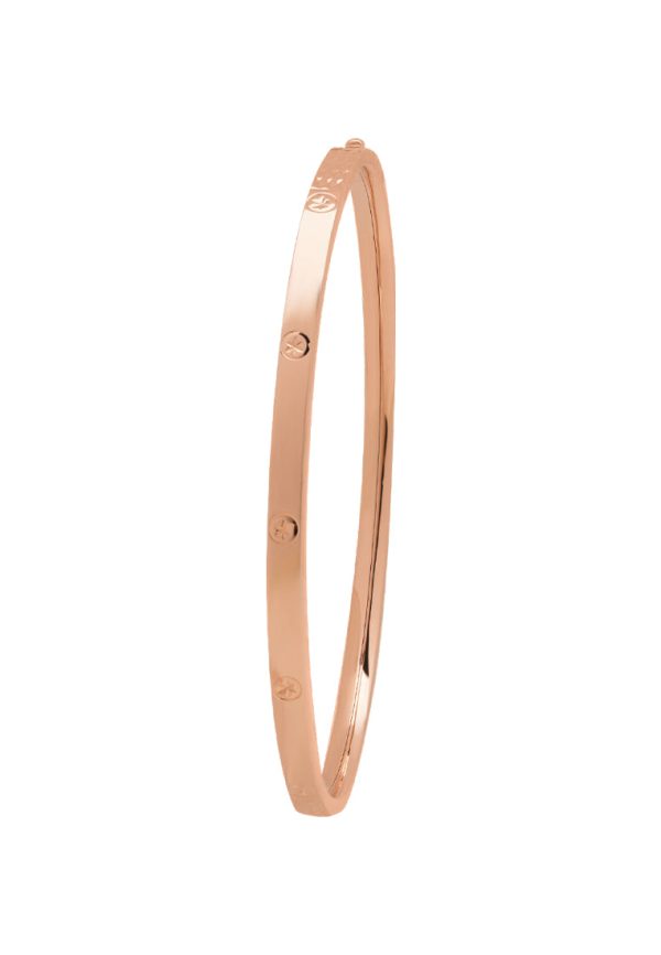 TOMEI Rouge Collection Dwi-sided Laser Bangle, Rose Gold 750 Discount