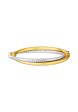 TOMEI Lusso Italia Dual-Tone Criss Cross Bangle, Yellow Gold 916 For Cheap