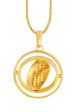 TOMEI Movable Abacus in a Circle Pendant, Yellow Gold 916 Fashion