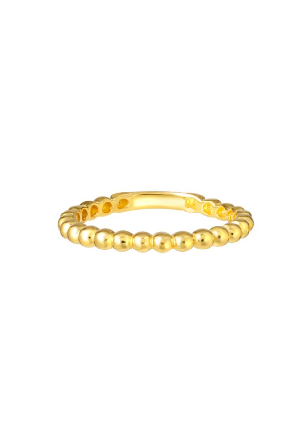 TOMEI Mix & Match Stackable Ring (2 Pcs), Yellow Gold 916 Fashion