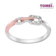 TOMEI Precious Trinity Collection Diamond Ring, White+Rose Gold 585 on Sale