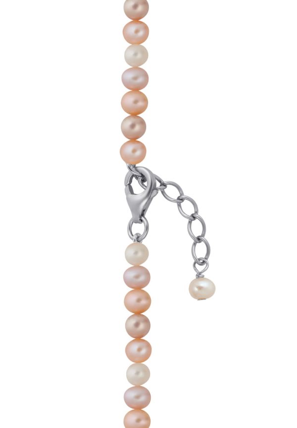 TOMEI Pearlfect Love Single Strand Necklace I Natural Mixed Pink For Cheap