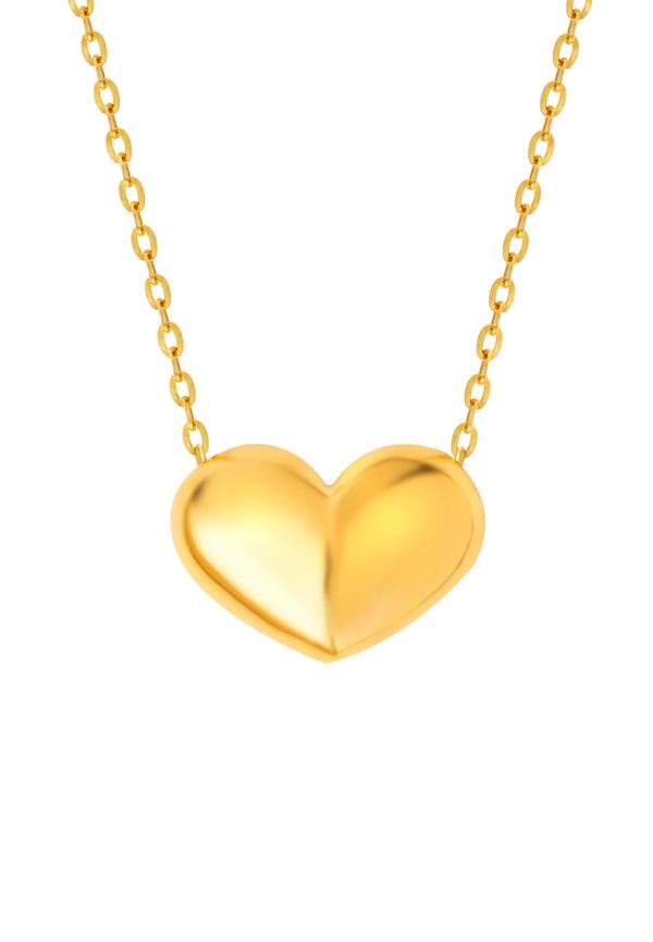 TOMEI Simply Love Necklace, Yellow Gold 916 Supply