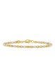 TOMEI Lusso Italia Tri-Tone Beads Bangle, Yellow Gold 916 Fashion