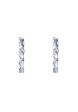 TOMEI Twisted Hoop Earrings, White Gold 585 on Sale