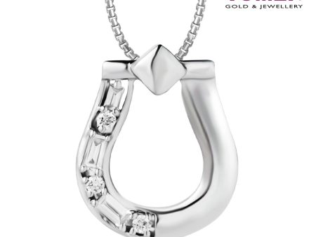 TOMEI White Christmas Collection Diamond Pendant Set, White Gold 585 Cheap