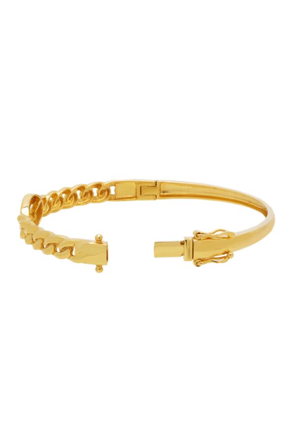 TOMEI Linked at the Center Bangle, Yellow Gold 916 on Sale