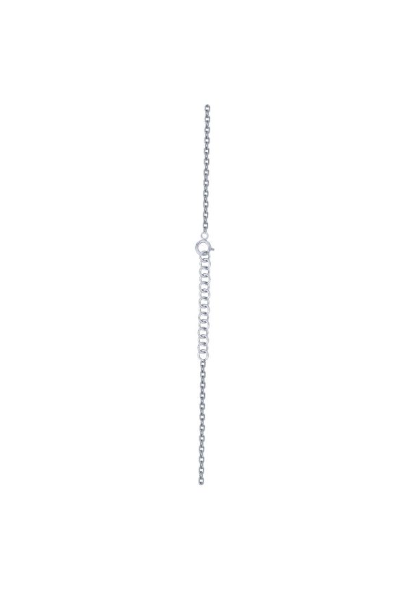 TOMEI Minimalist Diamond Necklace, White Gold 375 Online now