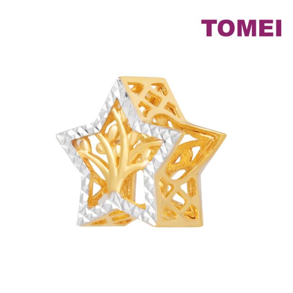 TOMEI Tree Star Charm, Yellow Gold 916 Cheap