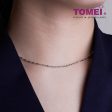 Tomei Sparkling Necklace, Unisex White Gold 585 For Sale