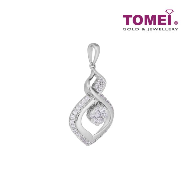 TOMEI Diamond Pendant White Gold 750 on Sale