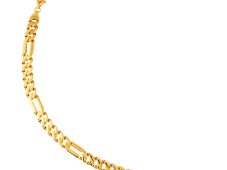 TOMEI Lusso Italia Figaro Chain Bracelet, Yellow Gold 916 Online now