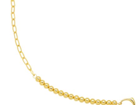 TOMEI Two-Ways Linked Heart Bracelet, Yellow Gold 916 Online now