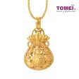 TOMEI Money Bag Pendant, Yellow Gold 916 For Discount