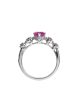 TOMEI Vibrant Ruby Ring, White Gold 750 Supply