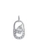 TOMEI Opulent Ovals Collection Diamond Pendant Set, White Gold 585 Hot on Sale