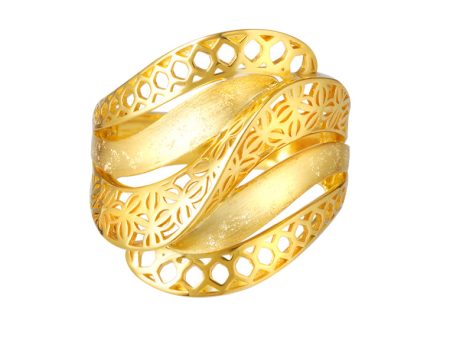 TOMEI Sri Puteri Collection Quintet Layer Ring, Yellow Gold 916 For Discount