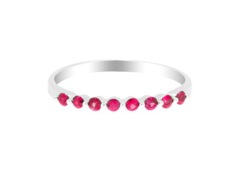 TOMEI Ruby Eternity Ring, White Gold 750 For Sale