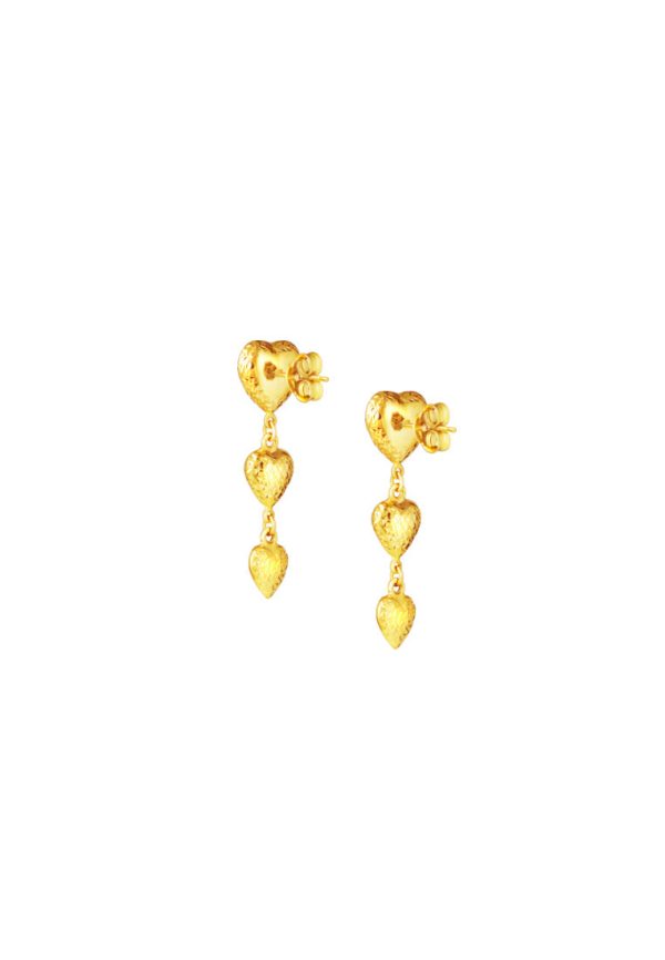 TOMEI Lusso Italia Love Dangling Earrings, Yellow Gold 916 For Discount