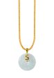 TOMEI Money Symbol Jade Pendant, White Gold 750 Cheap