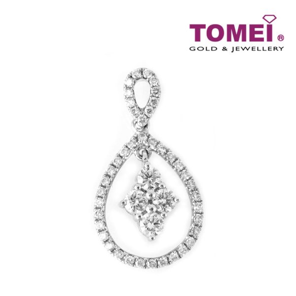 TOMEI Pendant of Candescent Splendour, Diamond White Gold 750 (P4670) Online