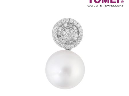 TOMEI Pendant, Diamond Pearl White Gold 750 (PD4873) Hot on Sale