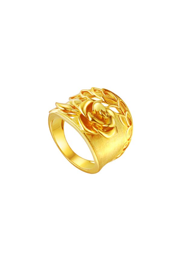 TOMEI Sri Puteri Collection Rosa Ring, Yellow Gold 916 Hot on Sale