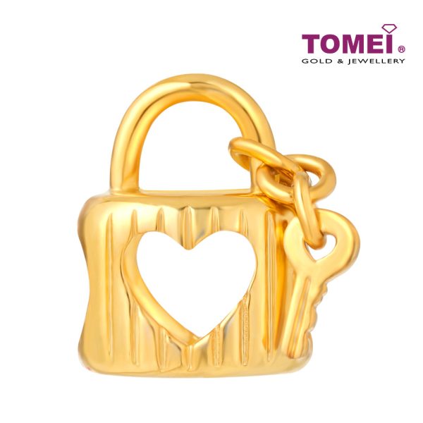 TOMEI Love Lock Charm, Yellow Gold 916 Cheap