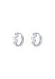 TOMEI Wavy Loop Earrings, White Gold 585 Cheap