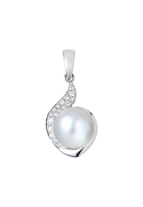 TOMEI Pearl Pendant Set, White Gold 585 For Cheap