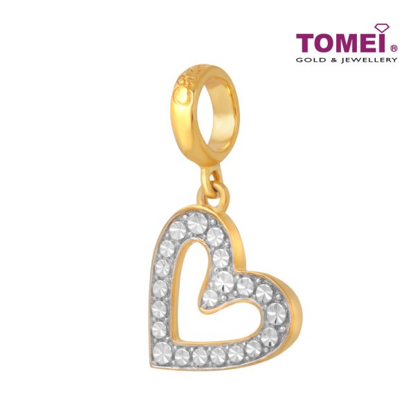 TOMEI Twinkling Heart Charm, Yellow Gold 916 on Sale