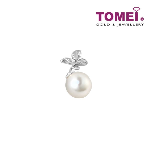 TOMEI Pendant, Diamond Pearl White Gold 750 (P3114) For Sale