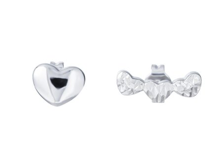 TOMEI Following The Heart Earrings, White Gold 585 Discount