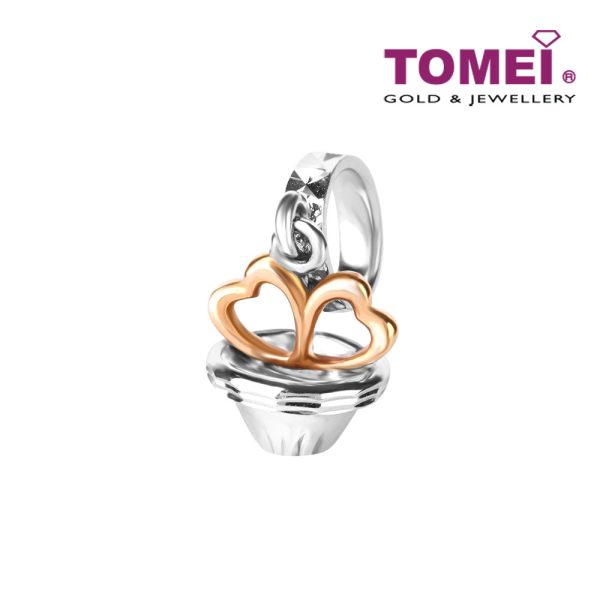 TOMEI Sprinkled with Loving Sparks Cupcake Charm, White Gold 585 (P5535) Discount