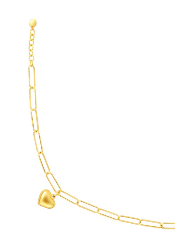 TOMEI Sinki Heart Bracelet, Yellow Gold 916 Online Hot Sale