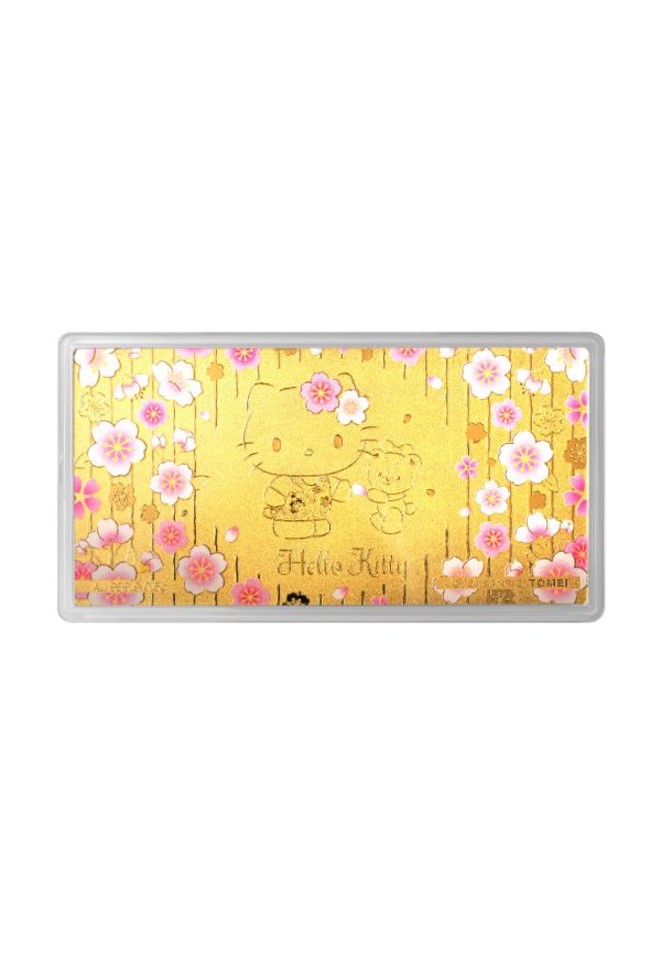 TOMEI X SANRIO Hello Kitty Sakura Gold Foil 0.5G, Yellow Gold 9999 For Cheap