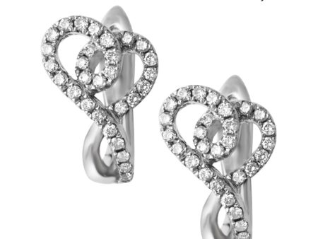 Love and Glitzy Sparkles Diamond Earrings | Tomei 375 (9K) White Gold (E1021) For Discount