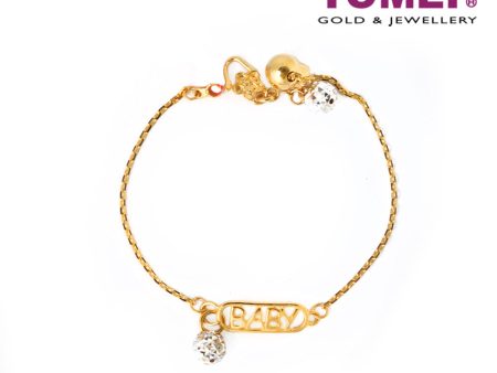 TOMEI Baby Bracelet of Childhood Joy and Delight, Yellow Gold 916 (9M-BR3729-D01-2C) Online Sale